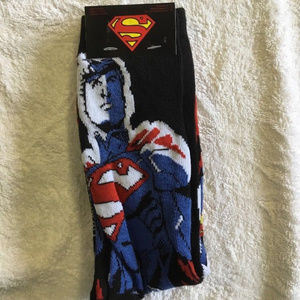 DC SUPERMAN 2 PAIR CREW SOCKS SHOE SIZE 6-12